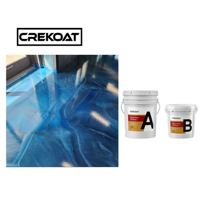Cat Lantai Garasi Logam Halus Resin Epoksi Cair Bening