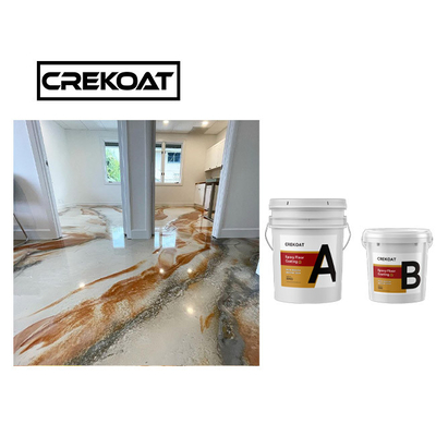 Cat Lantai Garasi Logam Halus Resin Epoksi Cair Bening