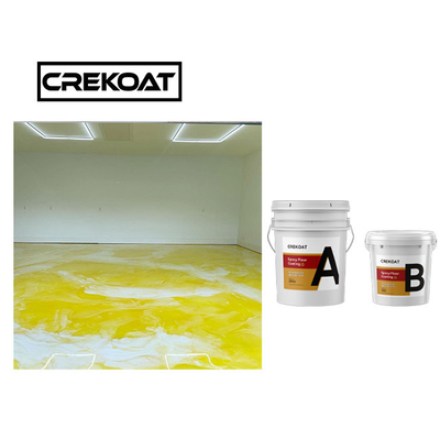 Metalik Beton Epoxy Resin lantai Cat Lapisan Perlindungan UV Secara Alami Berbusa