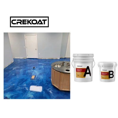 Metalik Beton Epoxy Resin lantai Cat Lapisan Perlindungan UV Secara Alami Berbusa