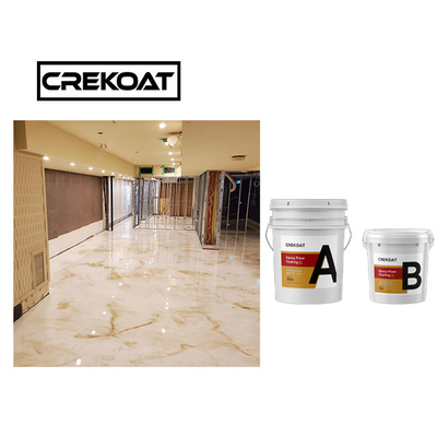 Pengeringan Cepat No Bubble Metallic Epoxy Resin Floor Coating Pearl White
