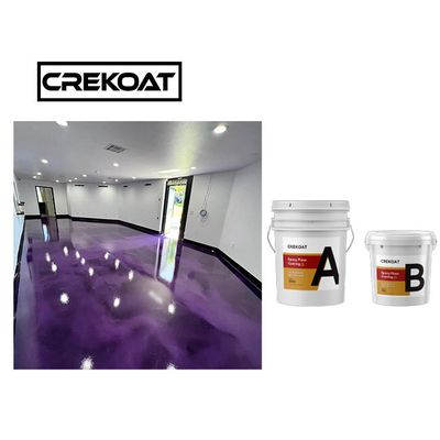 Kaca Seperti Cat Lantai Basement Metalik Epoksi Kental Tidak Beracun