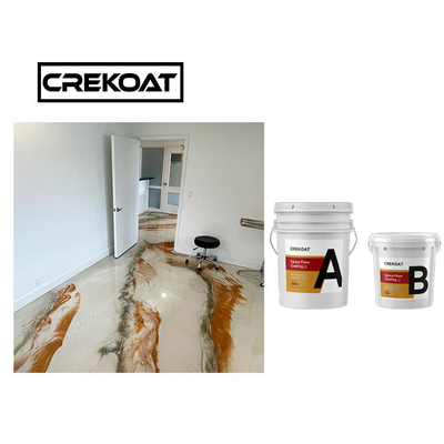 Kaca Seperti Cat Lantai Basement Metalik Epoksi Kental Tidak Beracun