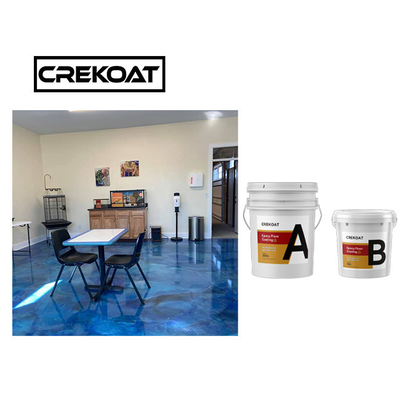 Pelapis Lantai Epoxy Logam Tahan Lama Anti Gores Warna Abu-abu