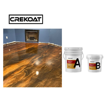 Pelapis Lantai Epoxy Logam Tahan Lama Anti Gores Warna Abu-abu