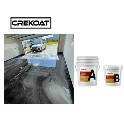 Pelapis Lantai Epoxy Logam Tahan Lama Anti Gores Warna Abu-abu