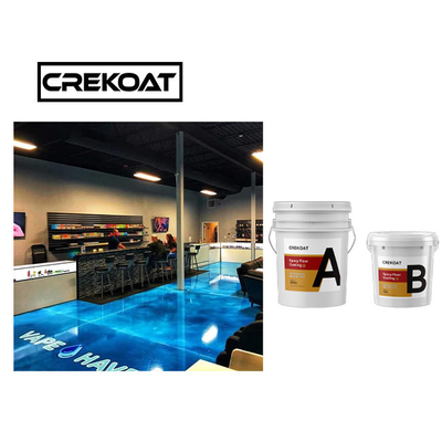 TDS Blue Metallic Epoxy Floor Coating Cat Lantai Gloss Tinggi