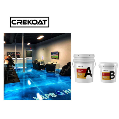 TDS Blue Metallic Epoxy Floor Coating Cat Lantai Gloss Tinggi
