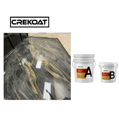 Food Grade Epoxy Resin Cat Lantai Metalik Lantai Garasi Bahan Bebas Pelarut