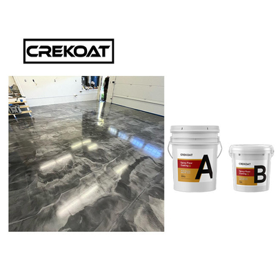Food Grade Epoxy Resin Cat Lantai Metalik Lantai Garasi Bahan Bebas Pelarut