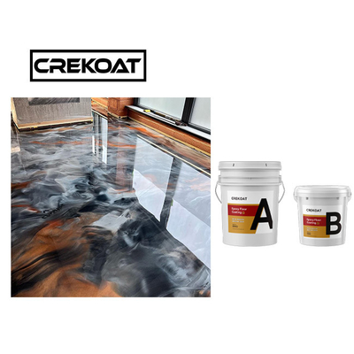 Tahan UV 3d Epoxy Resin Logam Lantai Beton Tidak Beracun