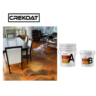 Tahan UV 3d Epoxy Resin Logam Lantai Beton Tidak Beracun