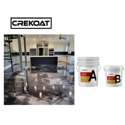 Tahan UV 3d Epoxy Resin Logam Lantai Beton Tidak Beracun