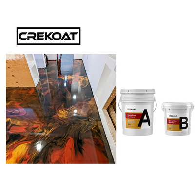 Self Degassing Metallic Epoxy Floor Coating Resin Epoksi Ikatan Yang Kuat Dan Pengeras