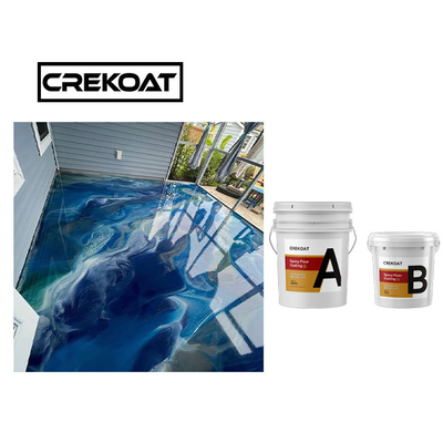 Self Degassing Metallic Epoxy Floor Coating Resin Epoksi Ikatan Yang Kuat Dan Pengeras