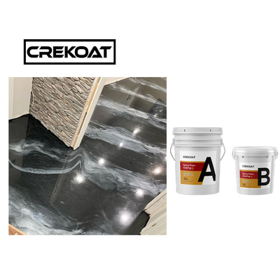 Self Leveling Black Metallic Epoxy Floor Coating untuk Keramik