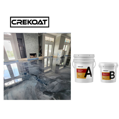 Self Leveling Black Metallic Epoxy Floor Coating untuk Keramik