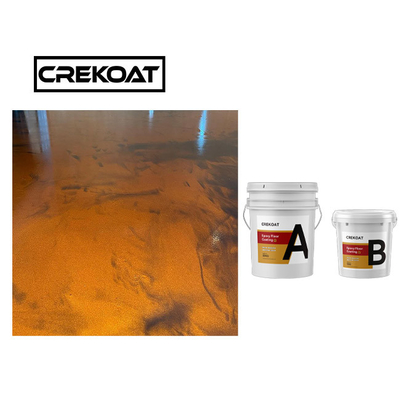 Super Gloss Clear Industrial Metallic Epoxy Floor Coating Dua Komponen