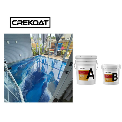 Super Gloss Clear Industrial Metallic Epoxy Floor Coating Dua Komponen