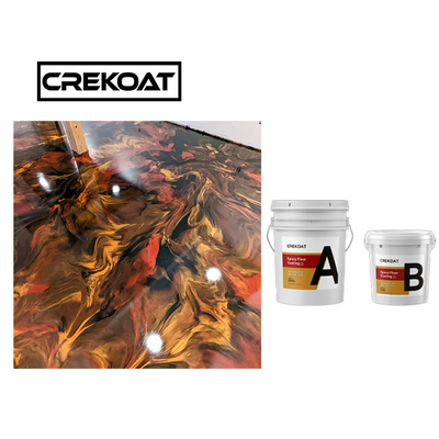 Slip Resistance Crystal Metallic Epoxy Resin Coating Lantai Epoxy Hitam Dan Emas