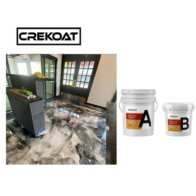 MSDS White Metallic Epoxy Floor Coating Clear Polyester Resin Untuk Beton