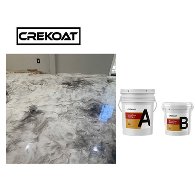 MSDS White Metallic Epoxy Floor Coating Clear Polyester Resin Untuk Beton
