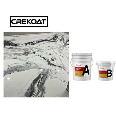 MSDS White Metallic Epoxy Floor Coating Clear Polyester Resin Untuk Beton