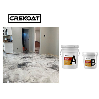 Rendah VOC Powder Epoxy Resin Metalik Sistem Lantai Cat Epoxy