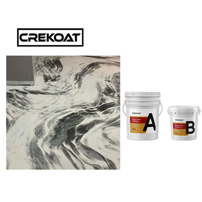 Rendah VOC Powder Epoxy Resin Metalik Sistem Lantai Cat Epoxy