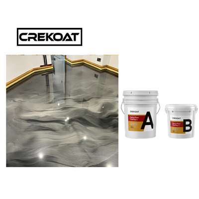 Rendah VOC Powder Epoxy Resin Metalik Sistem Lantai Cat Epoxy