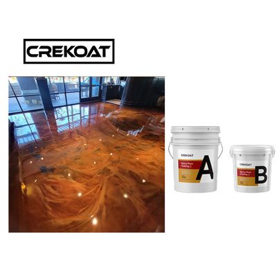 Rendah VOC Powder Epoxy Resin Metalik Sistem Lantai Cat Epoxy