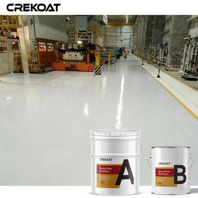 SGS Industrial Epoxy Floor Coating Cat Lantai Berbasis Pelarut Gloss Tinggi