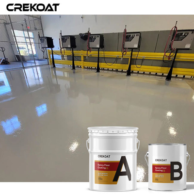 Self Leveling Cat Lantai Epoxy Putih Gloss Tinggi Permukaan Halus Dan Mulus