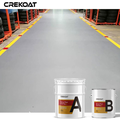 Pelapis Lantai Epoxy Non Slip Ramah Lingkungan Menahan Benturan Berat Ruang Gloss Tinggi