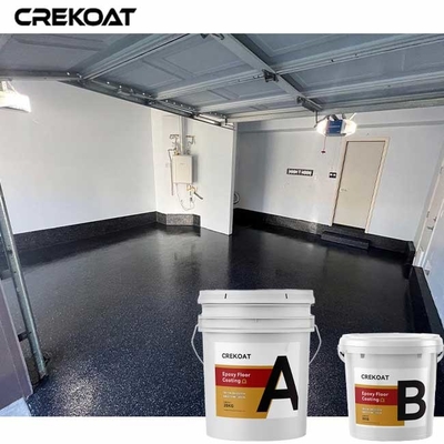 MSDS Cepat Kering Epoxy Lantai Cat Dekoratif Epoxy Flake Flooring Urethane Topcoat