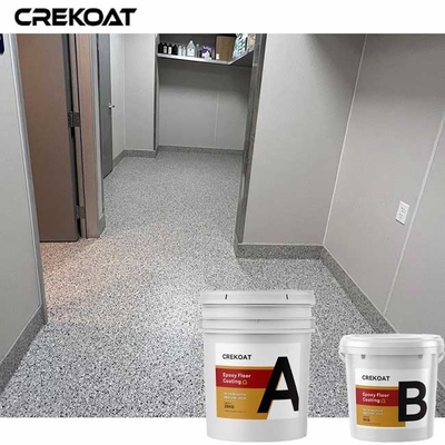 MSDS Cepat Kering Epoxy Lantai Cat Dekoratif Epoxy Flake Flooring Urethane Topcoat