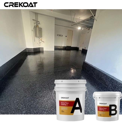 MSDS Cepat Kering Epoxy Lantai Cat Dekoratif Epoxy Flake Flooring Urethane Topcoat