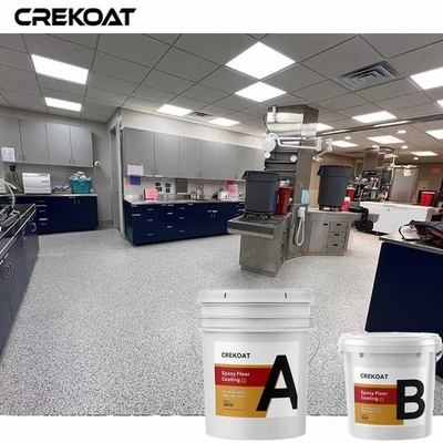 100% Cat Lantai Resin Epoksi Padat Dengan Serpihan Siaran Akrilik Dekoratif