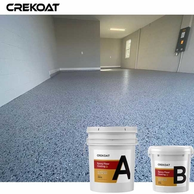 Pelapis Lantai Resin Epoksi Transparan Berbasis Air Menyiarkan Sistem Serpihan Dekoratif