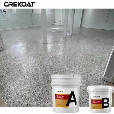 Pelapis Lantai Resin Epoksi Transparan Berbasis Air Menyiarkan Sistem Serpihan Dekoratif
