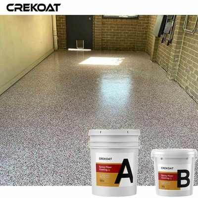 Teras Garasi Pelapis Lantai Resin Epoksi Dekoratif Dengan Serpihan Multi Warna
