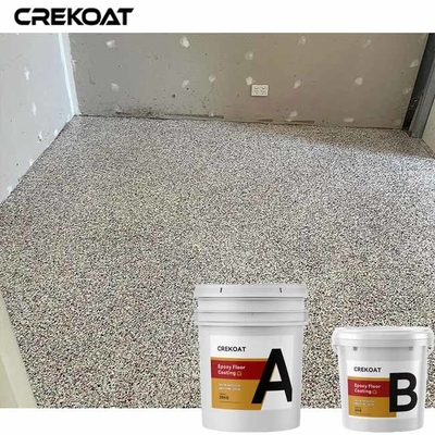 Teras Garasi Pelapis Lantai Resin Epoksi Dekoratif Dengan Serpihan Multi Warna