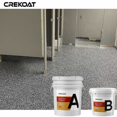 Teras Garasi Pelapis Lantai Resin Epoksi Dekoratif Dengan Serpihan Multi Warna