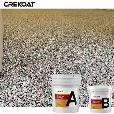 Vinyl Chips Flake Clear Resin Floor Coating Dengan Epoxy Quartz Metallic