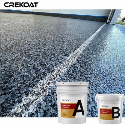 Vinyl Chips Flake Clear Resin Floor Coating Dengan Epoxy Quartz Metallic