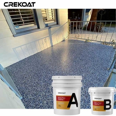Anti Slip Flake Epoxy Coating Garasi Epoxy Resin Flooring Dengan Flakes