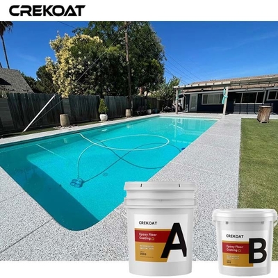 Anti Slip Flake Epoxy Coating Garasi Epoxy Resin Flooring Dengan Flakes