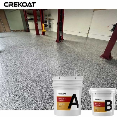 Pelapis Lantai Serpihan Epoksi Multi Warna Dengan Resin Epoksi Bening Berbasis Air