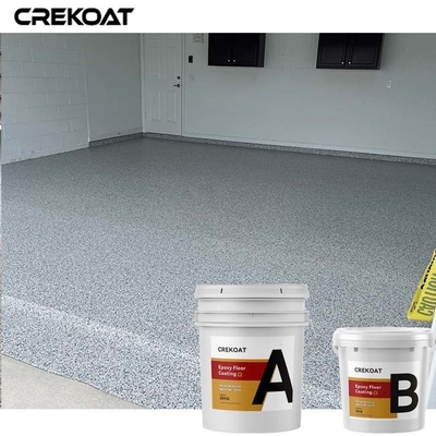 Pelapis Lantai Serpihan Epoksi Multi Warna Dengan Resin Epoksi Bening Berbasis Air