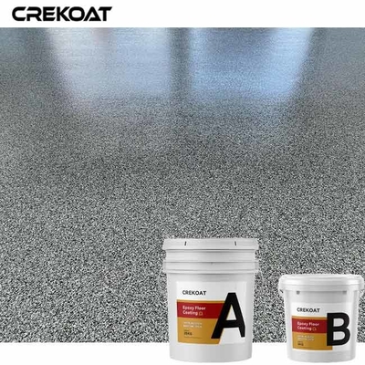 Pelapis Lantai Serpihan Epoksi Multi Warna Dengan Resin Epoksi Bening Berbasis Air